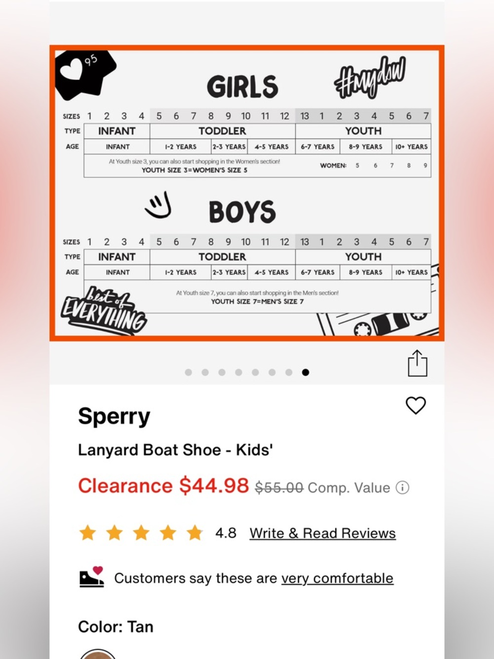 Sperry Kids Lanyard Boat Shoe, like new! - Picture 9 of 9
